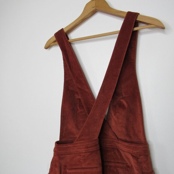 Free People Old School Love Overall Dress Jumper Copper Rust Sz 2 NWT - Picture 8 of 8
